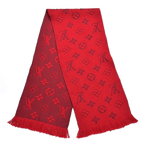 louis vuitton logomania scarf rubis ruby